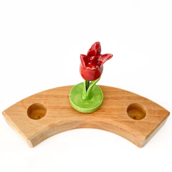 Klein Dappertje | Steker Jaarring | Rode Tulp - Afbeelding 3