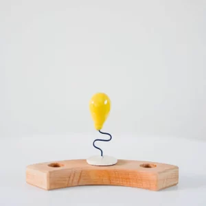 Klein Dappertje | Steker Jaarring | Gele Ballon