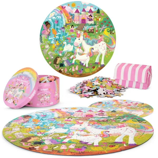 Ronde Puzzel - Eenhoorn/Unicorn | 150 Stukjes | 100% Gerecycled Karton - Afbeelding 3