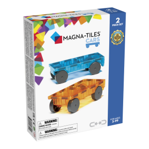 Magna-Tiles - Auto's Uitbreidingsset Car Pack | 2 Stuks | Blauw/Oranje