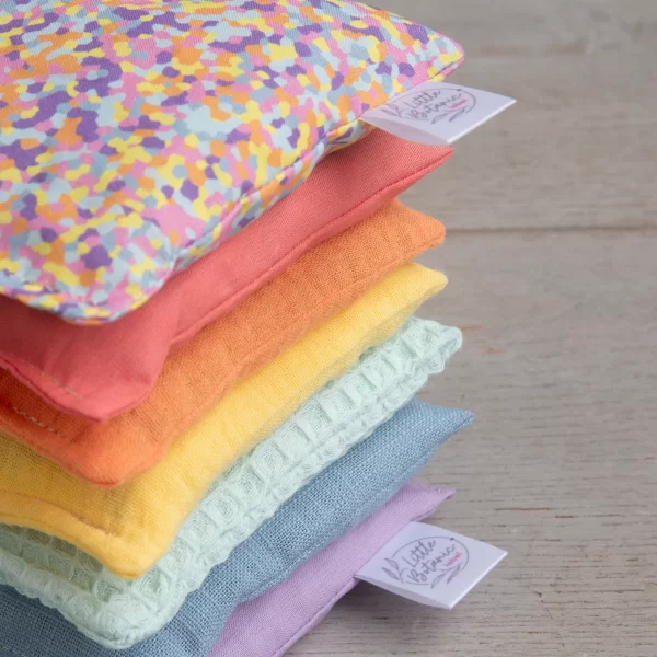 Little Botanic Label - Sensorische Pittenzakjes | Pastel Regenboog + Confetti | 7 Stuks - Afbeelding 2
