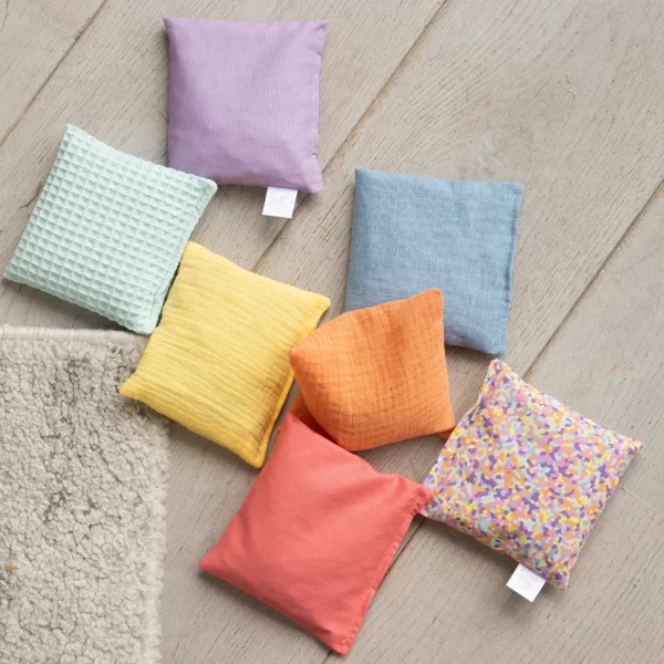 Little Botanic Label - Sensorische Pittenzakjes | Pastel Regenboog + Confetti | 7 Stuks - Afbeelding 3