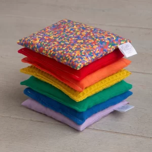 Little Botanic Label - Sensorische Pittenzakjes | Regenboog + Confetti | 7 Stuks