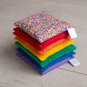 Little Botanic Label - Sensorische Pittenzakjes | Regenboog + Confetti | 7 Stuks