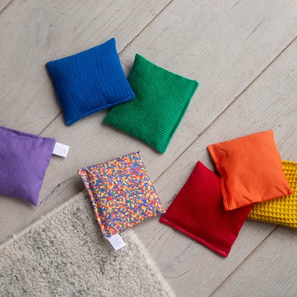 Little Botanic Label - Sensorische Pittenzakjes | Regenboog + Confetti | 7 Stuks - Afbeelding 6