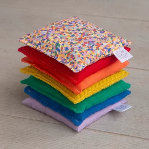 Little Botanic Label - Sensorische Pittenzakjes | Regenboog + Super Confetti | 7 Stuks