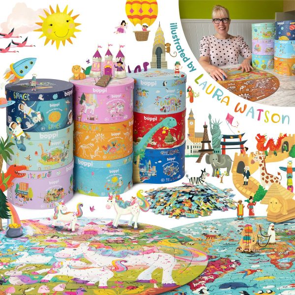 Ronde Puzzel - Eenhoorn/Unicorn | 150 Stukjes | 100% Gerecycled Karton - Afbeelding 4