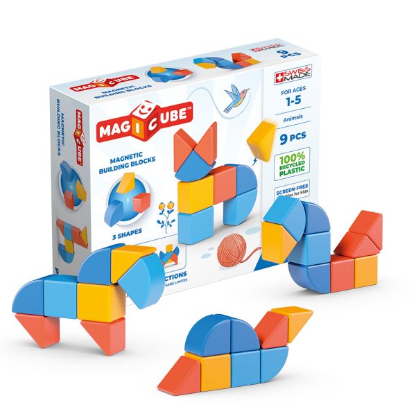 Geomag - Magicube Animals/Dieren 9 Stuks | 1+ Jaar - Afbeelding 2