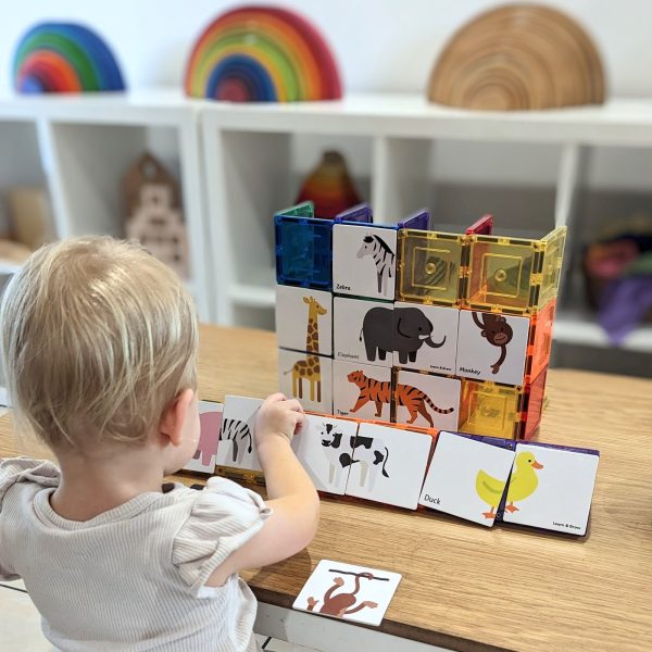 Learn & Grow Toys - Dieren Duo Puzzel Set | Magnetische Tegel Toppers | 40 Stuks - Afbeelding 9