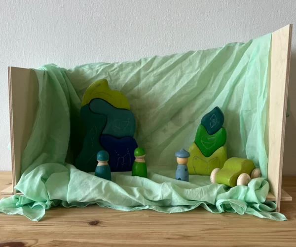 Laura's Play Cotton - Speeldoek | licht groen | 50 cm x 50 cm - Afbeelding 3
