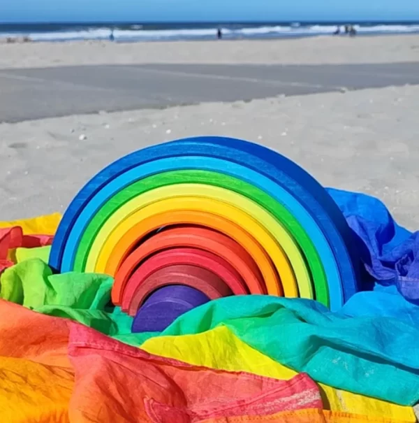 Laura's Play Cotton - Speeldoek | Regenboog | 120 cm x 120 cm - Afbeelding 3