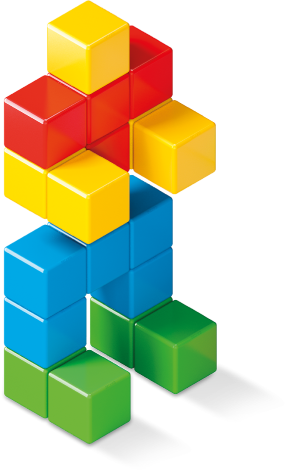Geomag - Magicube Full Color Recycled Crystal 64 Stuks | 1+ Jaar - Afbeelding 3