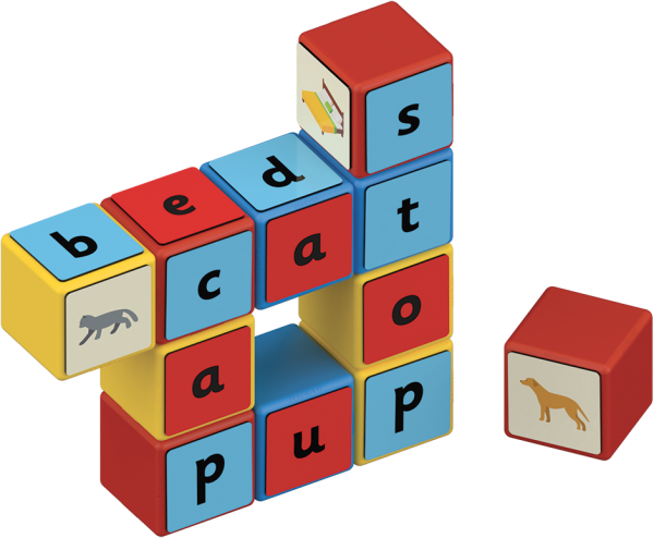 Geomag - Magicube Word/Letters Building EU Recycled Clips 79 Stuks | 1+ Jaar - Afbeelding 2
