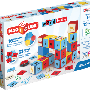 Geomag - Magicube Word/Letters Building EU Recycled Clips 79 Stuks | 1+ Jaar