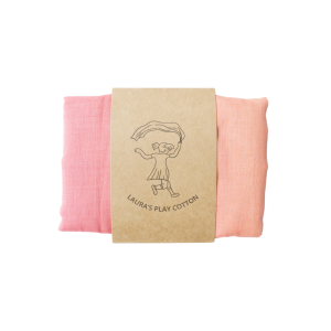 Laura's Play Cotton - Speeldoek | Pastel Regenboog | 120 cm x 120 cm