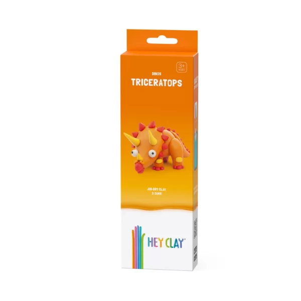 HeyClay - Triceratops  | 3 Potjes - Afbeelding 2