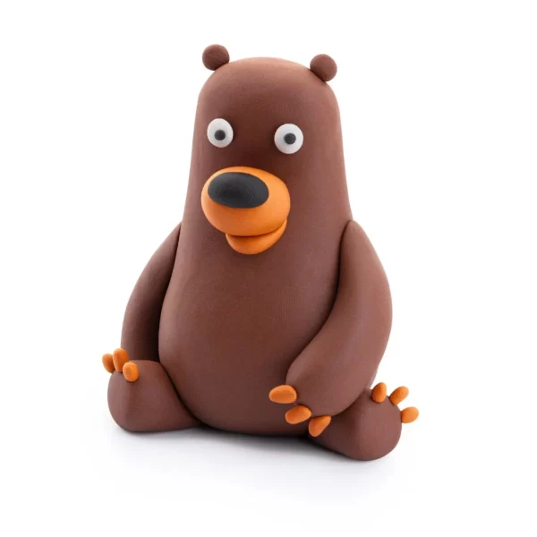 HeyClay - Forest Animals | Bosdieren | Beer, Hert, Zwijn | 6 Potjes - Afbeelding 4