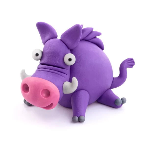 HeyClay - Forest Animals | Bosdieren | Beer, Hert, Zwijn | 6 Potjes - Afbeelding 5