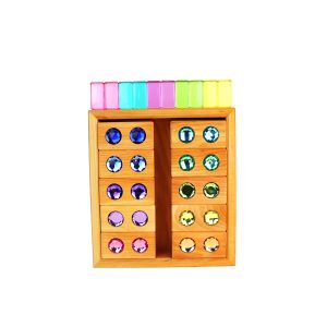 Bauspiel - Kleurenstraat + Pastel Lucent Cubes | 30-Delig