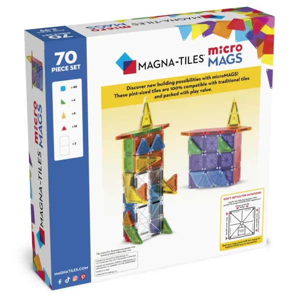 MAGNA-TILES - MicroMAGS Deluxe set | 70 Stuks - Afbeelding 7