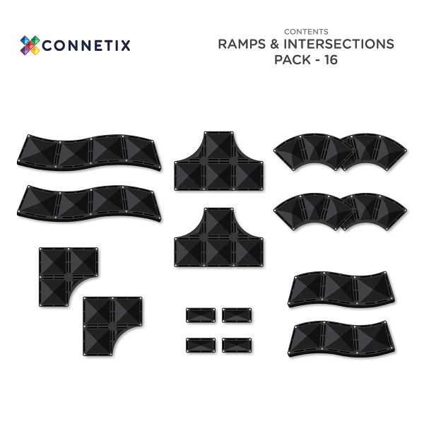 Connetix -  Ramps & Intersections Pack | 16-Delig - Afbeelding 12