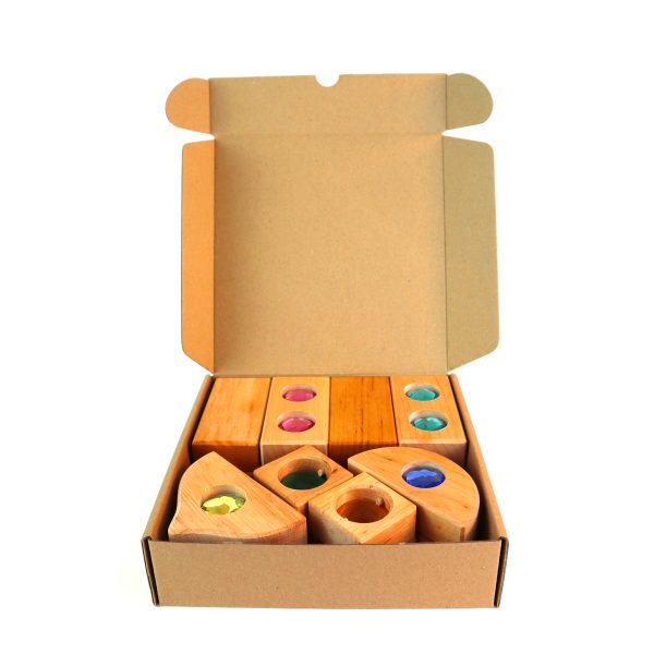Bauspiel - Mini Mixed Glinster- en Vensterblokken | 16 Stuks - Afbeelding 2