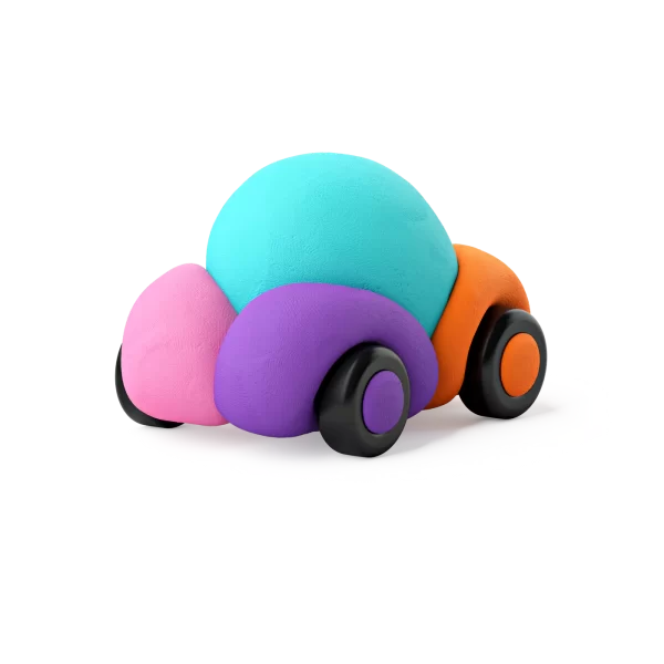 HeyClay - Happy Cars | 6 Potjes - Afbeelding 4