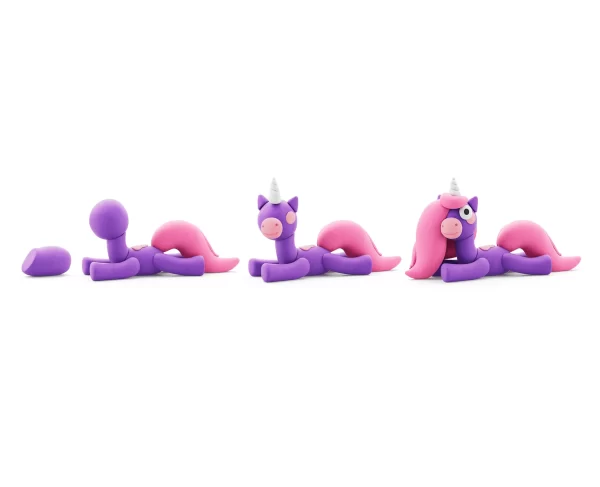 HeyClay - Rainbow Unicorn | Brighty - Afbeelding 3