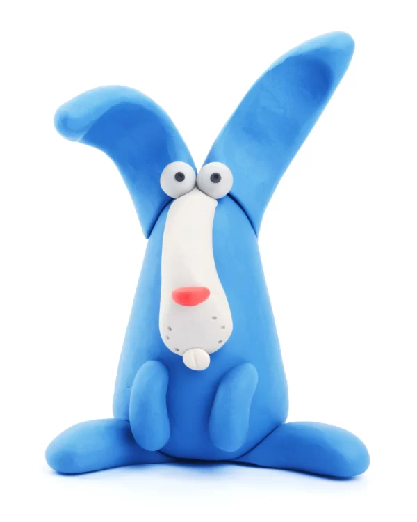 HeyClay - Konijn Blauw | 3 Potjes - Afbeelding 2