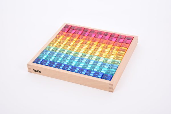 Tickit - Gem Kubussen In Spiegelbak | 100 Stuks