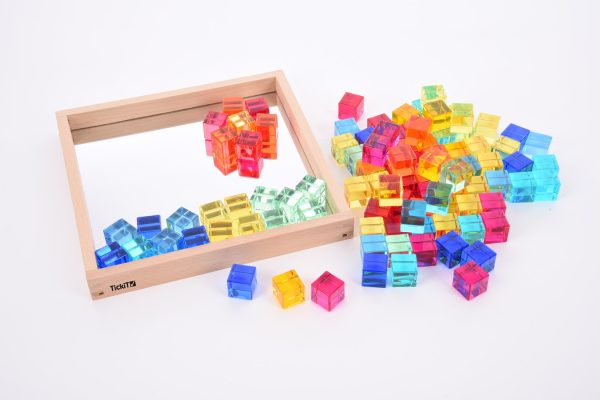 Tickit - Gem Kubussen In Spiegelbak | 100 Stuks - Afbeelding 3