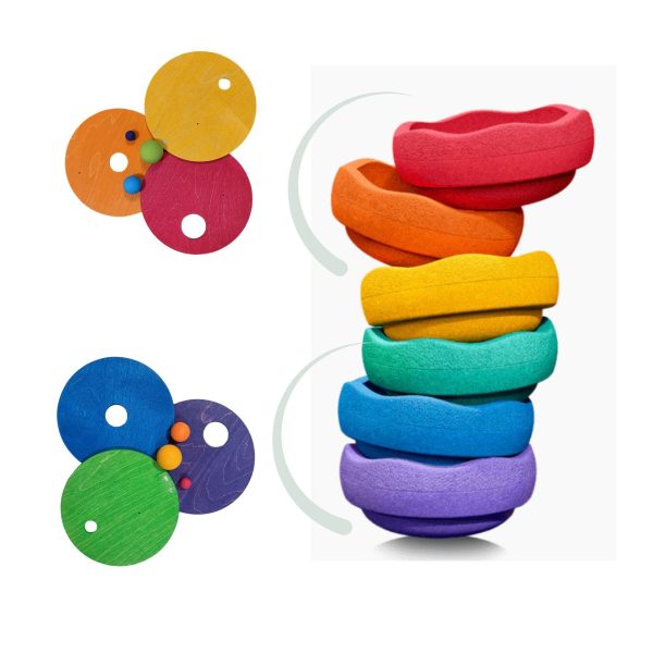 GRIMM'S x Stapelstein® - Rolling Discs - Cool Classic | 3 Stuks - Afbeelding 3