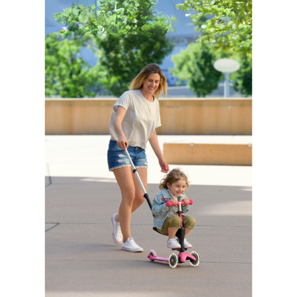 Micro Step -  Mini Micro 3 In 1 | Deluxe Push LED | Roze - Afbeelding 5