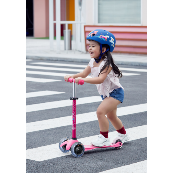Micro Step -  Mini Micro 3 In 1 | Deluxe Push LED | Roze - Afbeelding 6