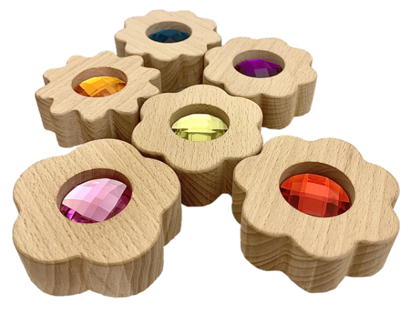 Papoose Toys | Gem Counting Flowers | 6 Stuks - Afbeelding 2