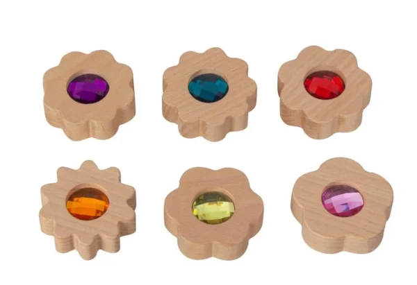 Papoose Toys | Gem Counting Flowers | 6 Stuks