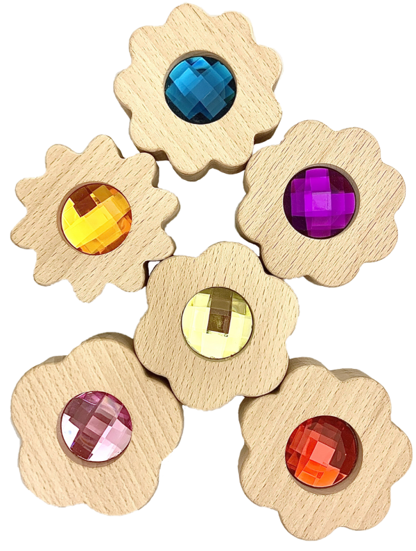 Papoose Toys | Gem Counting Flowers | 6 Stuks - Afbeelding 3