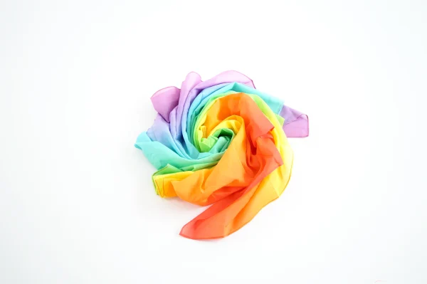 Laura's Play Cotton - Speeldoek | Pastel Regenboog | 145 cm x 145 cm - Afbeelding 3