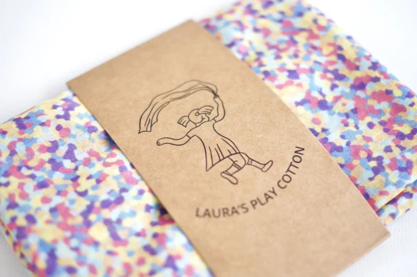 Laura's Play Cotton - Speeldoek | Confetti Rainbow Pastel | 90 cm x 90 cm - Afbeelding 4