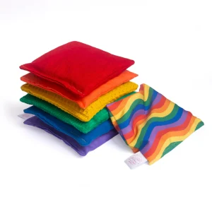 Little Botanic Label - Sensorische Pittenzakjes | Regenboog + Waves | 7 Stuks